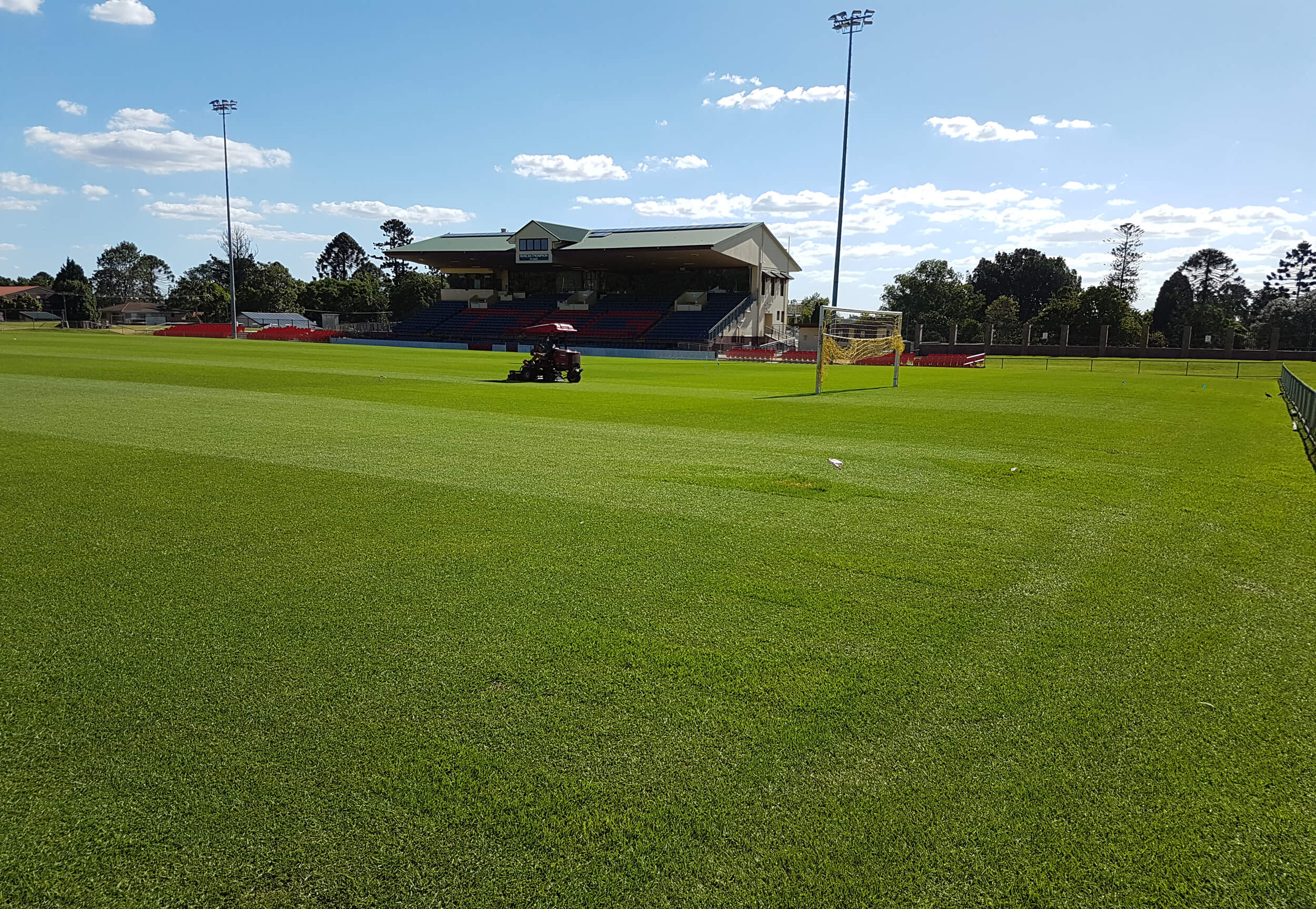 Mowing sports ground Toowoomba QLD